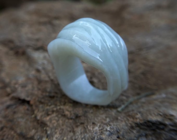 Jade Ring, Handcrafted Natural Siberian Jade Ring