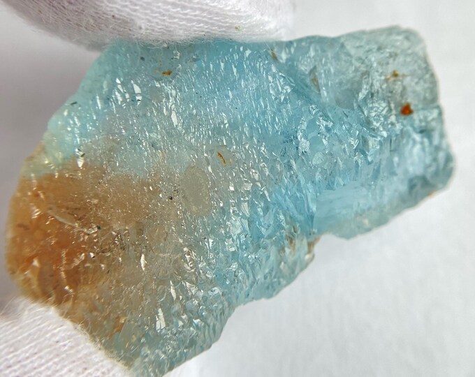 Bi-color topaz, Rare polychrome topaz, Collectible topaz gemstone