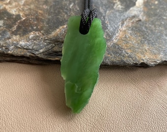 Nephrite pendant, Handmade Healing Crystal Jewelry – Protection Talisman