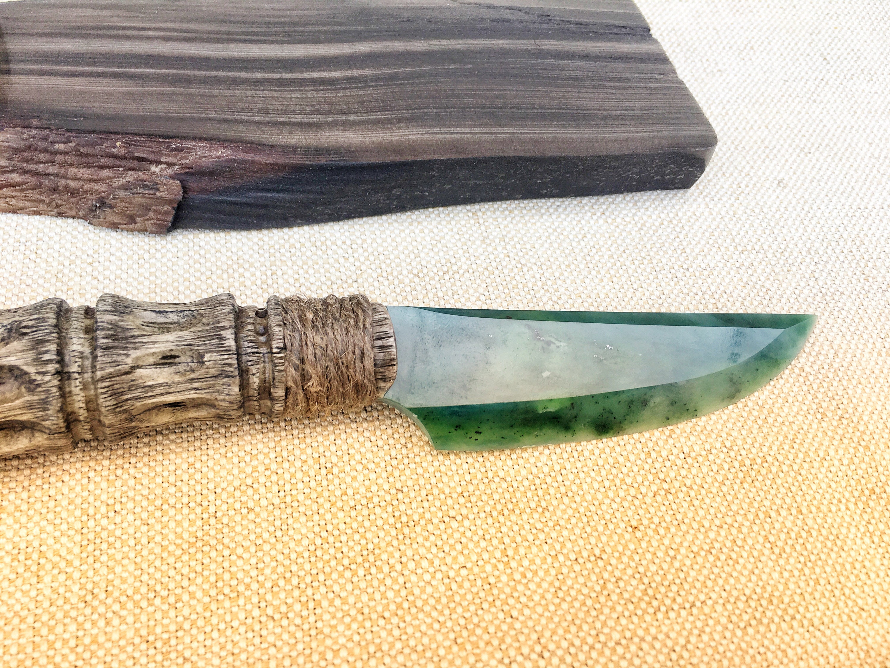 Knife with a blade of jade Russian Jade Gem Stone Jade Natural Etsy