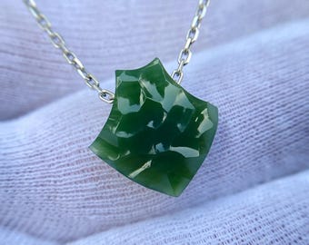 Jade Amulet, Handcrafted Neolithic-Style Jade Amulet, AAA Nephrite