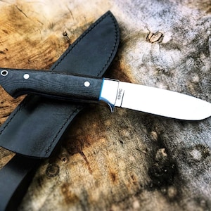 Bushcraftkniv, Jakt- och friluftskniv, Handgjort CPM Magnacut-blad, Unik hantverkskniv