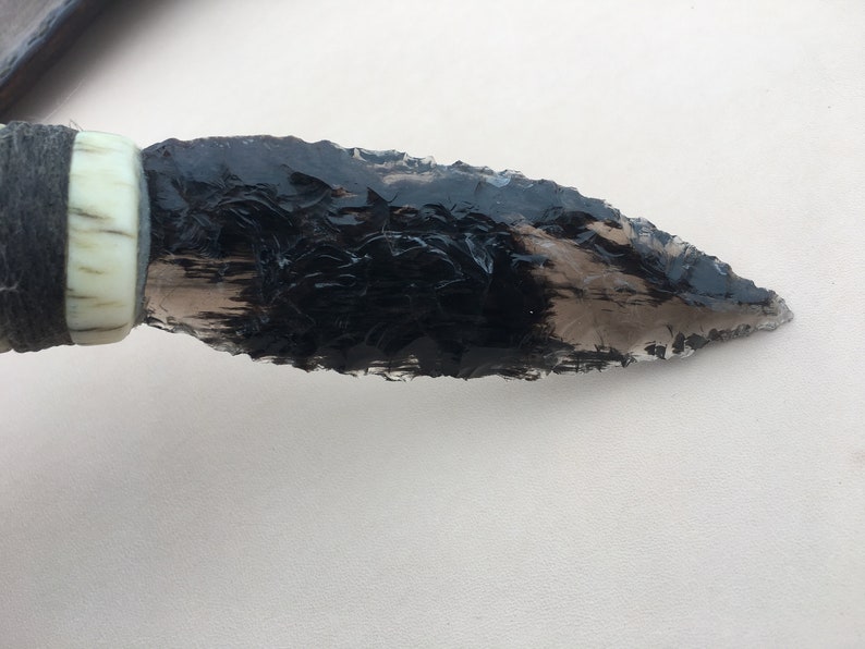 Obsidian Knife Gift Knife Made From Obsidian Handmade Knife Etsy