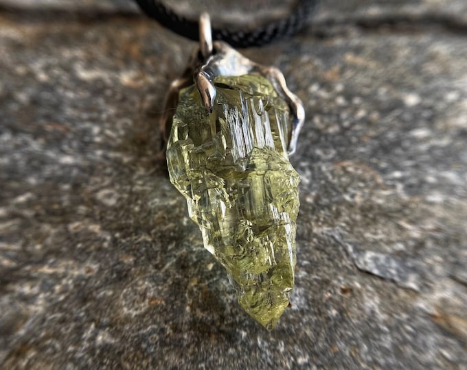 Heliodor Crystal in Silver, Positive Energy Crystal, Handmade Gemstone Jewelry