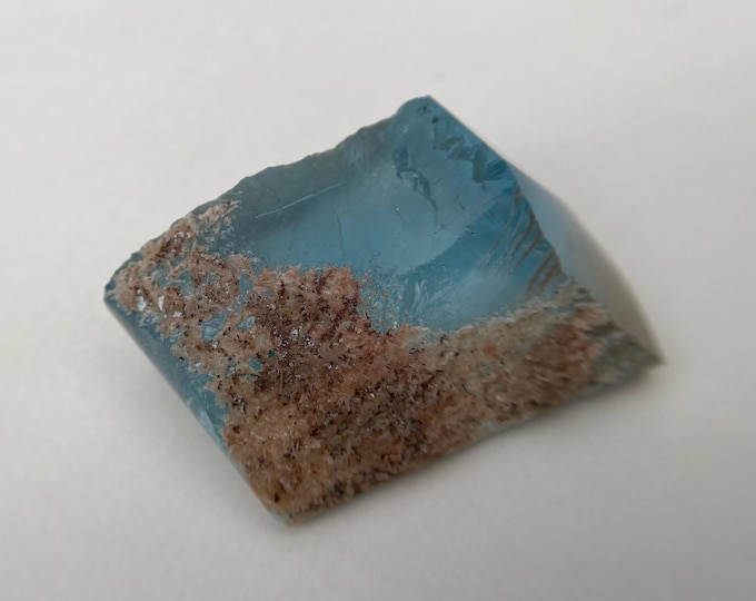Natural Topaz Crystal, Partially Polished Mineral Specimen, 34g Collector’s Gemstone