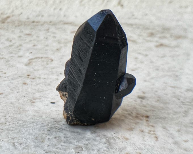 Morion Quartz Crystal, Unique Black Morion Crystal Specimen, Raw Morion Crystal