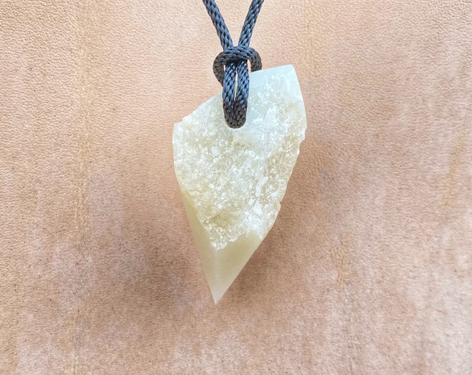 White Siberian Nephrite Amulet, Rare Amulet