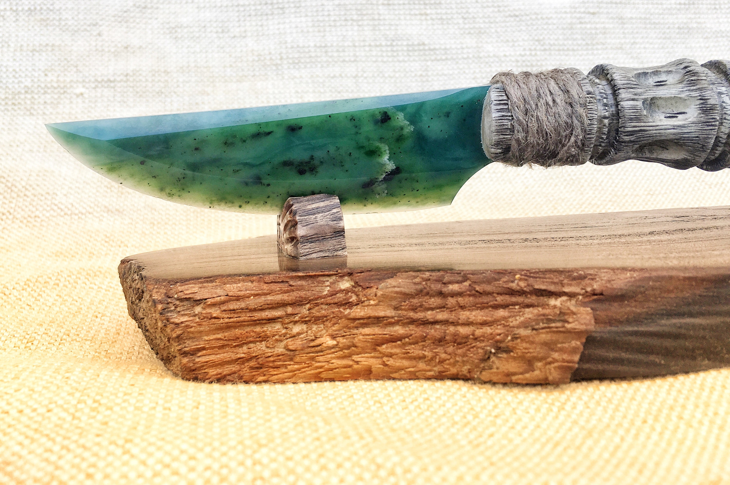 Knife with a blade of jade Russian Jade Gem Stone Jade Natural Etsy