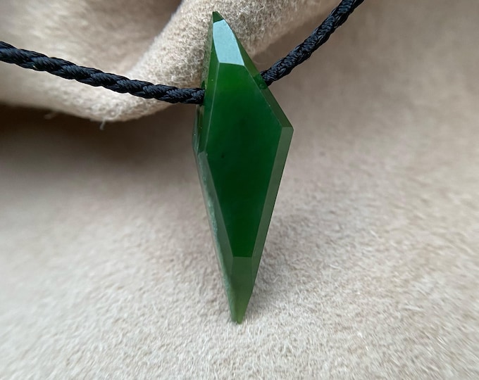 Jade Amulet, Siberian Nephrite Pendant