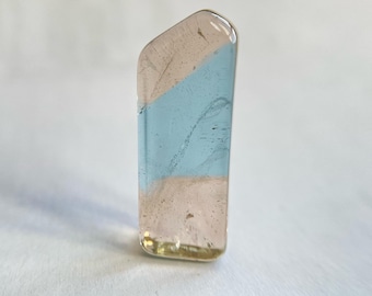 Topaas met twee kleuren, unieke edelsteen, verzamelobject.