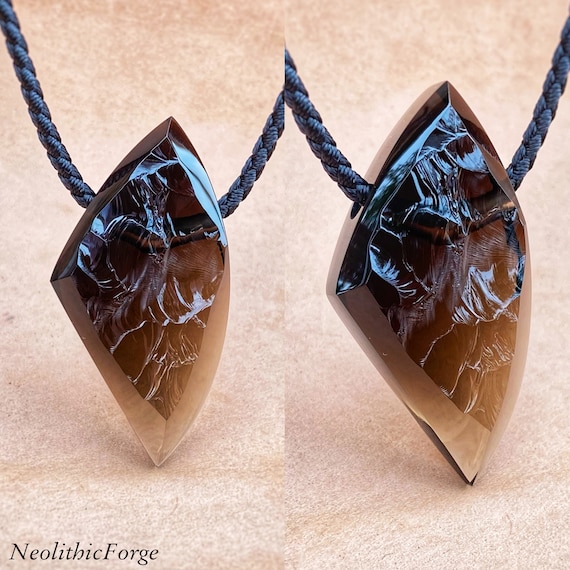 Quartz Amulet, Neolithic collection in modern design, Rare stone, Original pendant Amulet made of quartz from the Neolithic Forge