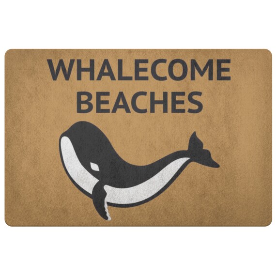 Whalecome doormat, Funny Doormat, Custom Doormat