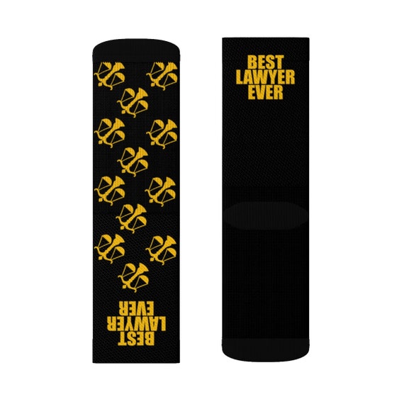 Lawyer Socks Best Lawyer Ever Attorney Law Sock Pair Etsy