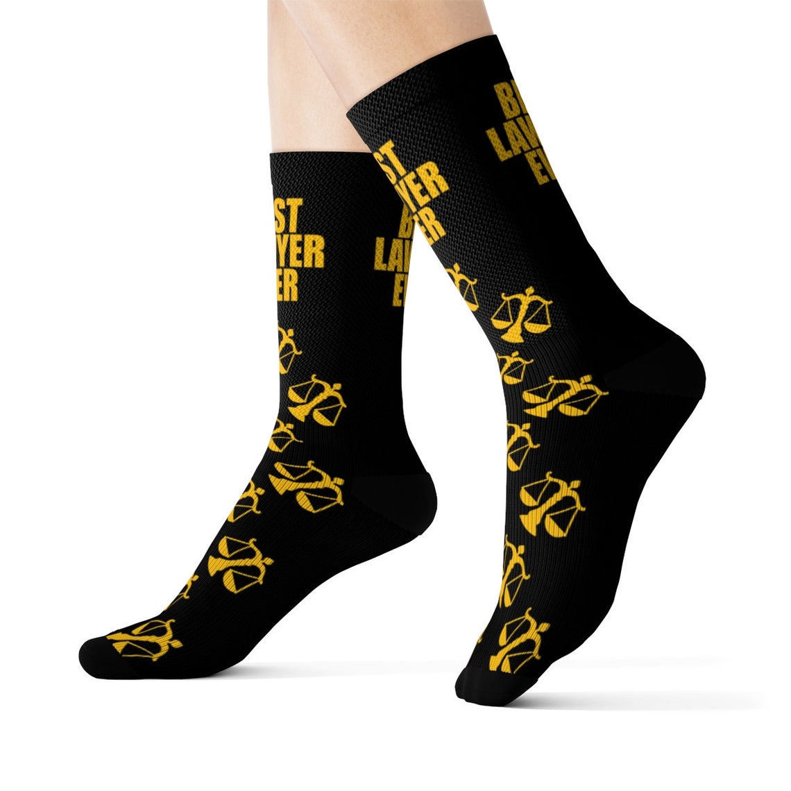 Lawyer Socks Best Lawyer Ever Attorney Law Sock Pair Etsy