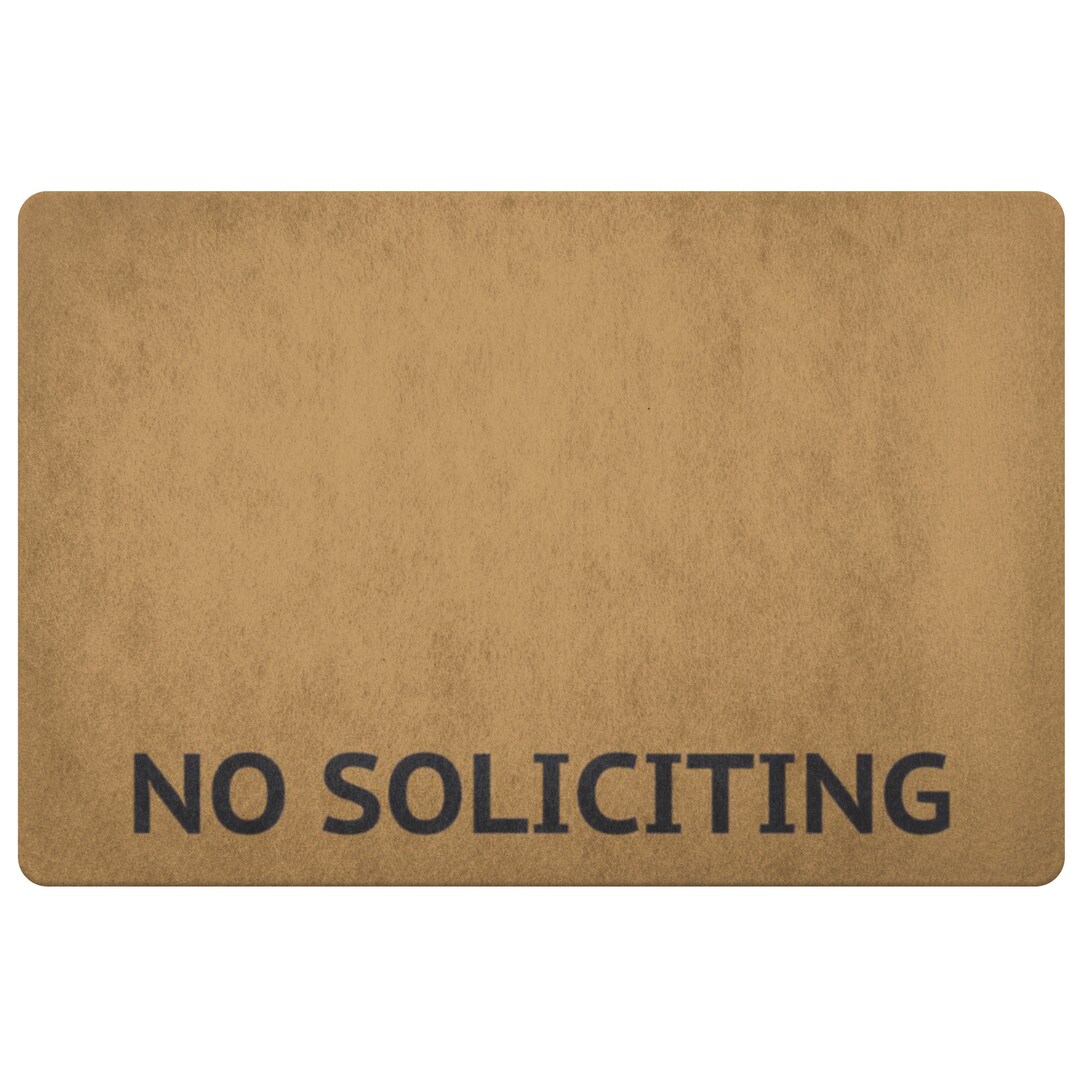 No Soliciting Doormat Custom Mat Business Door Mats Etsy