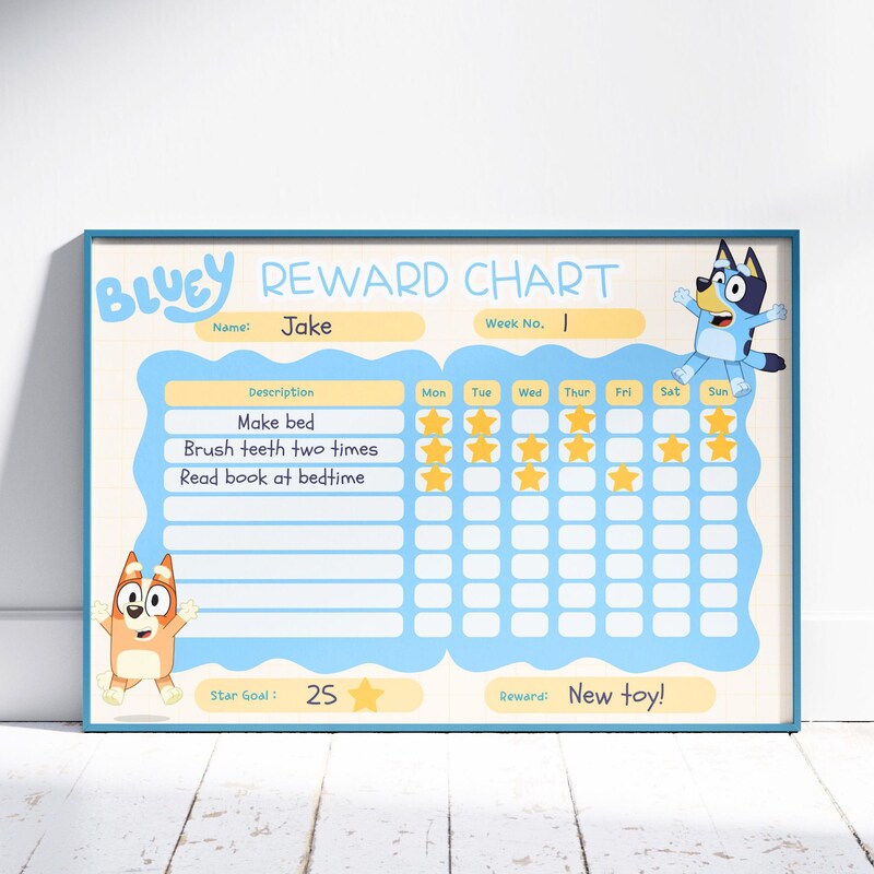 Bluey Potty Training Chart - Etsy