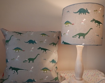 Lampshades,Cushions and Lanterns in Dinosaur Fabric