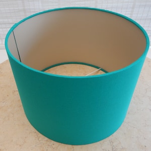 Teal Cotton Lampshade: Table Lamp or Ceiling Light