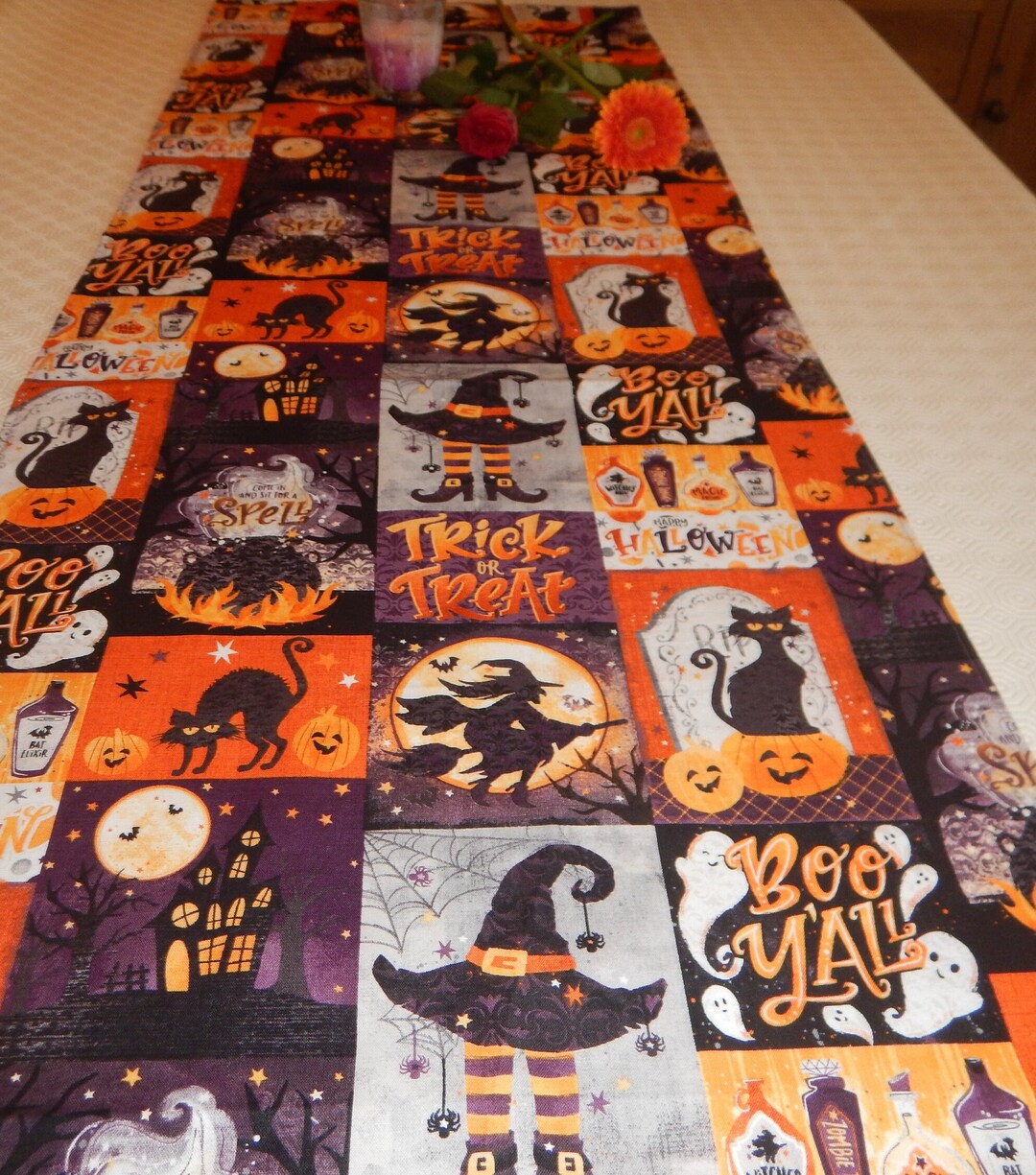 Table Runner, Trick or Treat Etsy UK