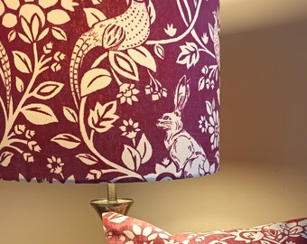 Lampshade, Hare and Pheasant Rouge