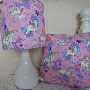 Lampshades and cushions , Unicorn