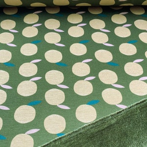 Pile alpino con motivi a mela, caldo pile alpino per la moda invernale, tessuto con pelliccia di pile, super morbido, tessuto per coperte e maglioni