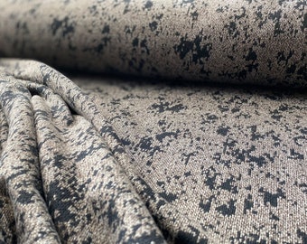 Jacquard Digital Desert Camouflage, Steppe, Desert, Tundra, Blobs, Brown, Grey, Black, Jacquard Fabric, By the Meter, Viscose, Polyester Fabric