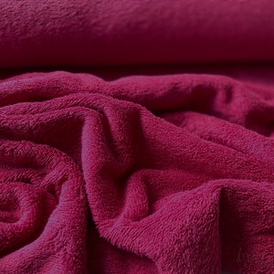 Tessuto di spugna rosso lampone semplice, tessuto di spugna, sauna, rosso lampone, tessili per il bagno, tessuto, asciugamano, tessuto per asciugamani, asciugamani, tessuto, accappatoio, nobile