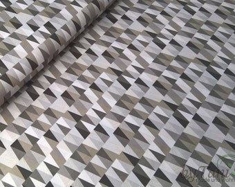cotton print triangles, triangle, triangle, triangle fabric, cotton fabric triangle motif, grayscale, solid cotton fabric, trigon