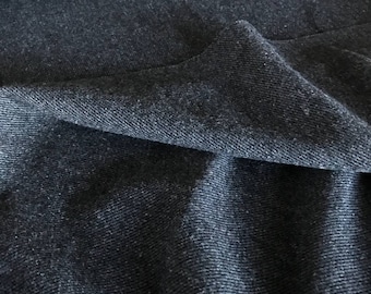 Wool fabric, coat fabric, coat - winter fabrics, sold by the meter, mottled, black-gray