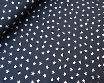 Elastic Cotton Jersey "Stars" Navy