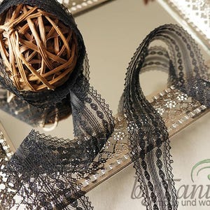Lace border black 3.5 cm