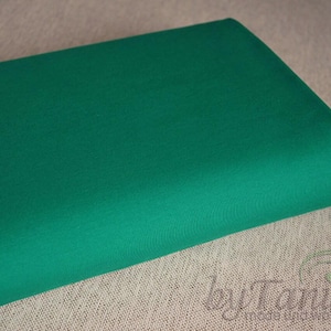 Baumwoll-Stretch, Jersey Uni Grün, T-Shirt, Stoff, Kleidung, Meterware, Vielseitig, Leggings, Röcke, Dunkelgrün, Dehnbar, Elastisch