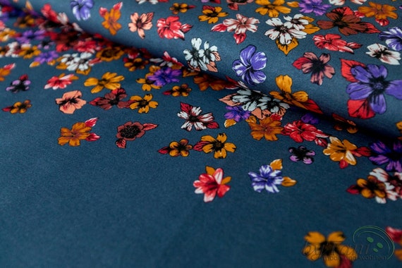Baumwoll-Jersey Druck Sommerblumen