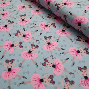 Jersey &quot;Ballet Girl&quot; Cotton Jersey, Child, Baby, Fabric, Sewing, Material