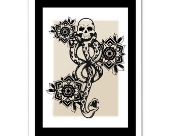 Dark mark tattoo print - wall art - instant download