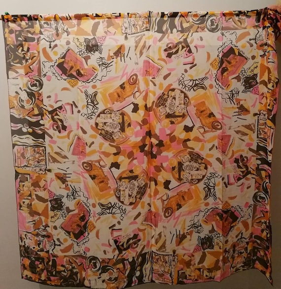 vintage fendi silk scarf