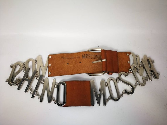 Moschino Vintage leather belt brown woman man belt