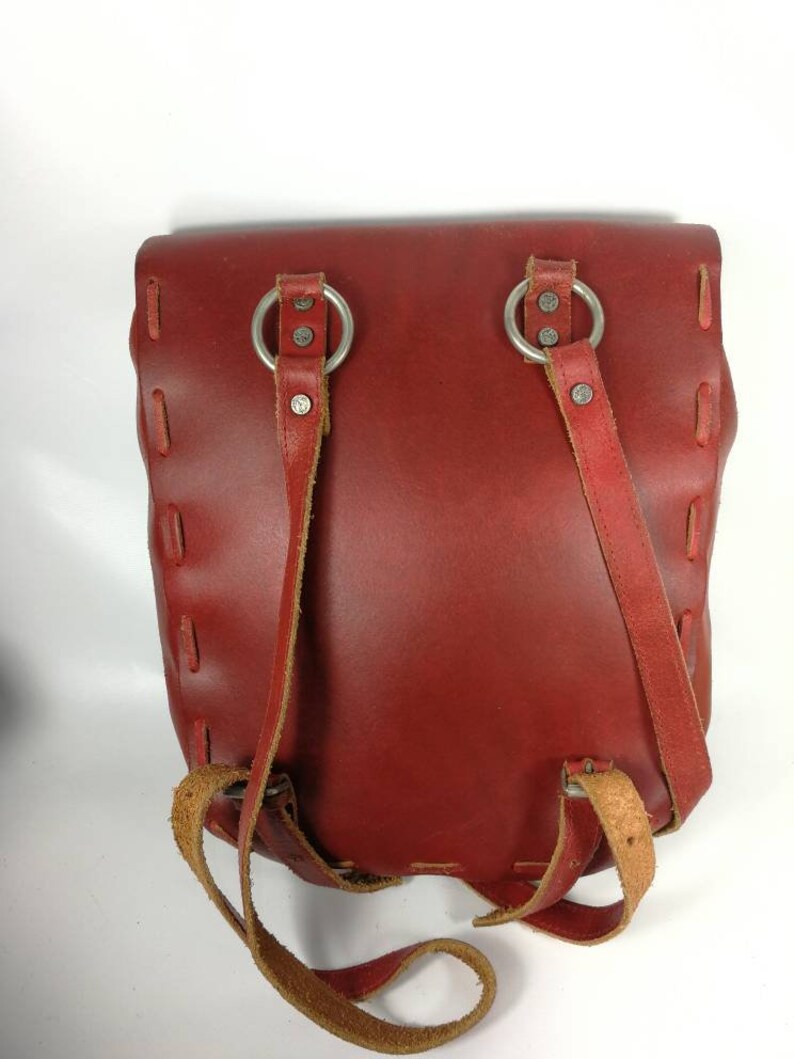 Fendissime by Fendi bag vintage backpack leather red 1980s bag Etsy