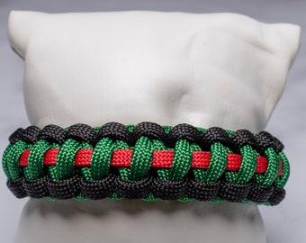 550 Paracord, Paracord Bracelet, Celebration of Freedom, Pan-African, African Pride, Juneteenth, Metal Buckle