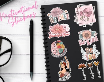 Be You Sticker Bundle, 8 Sticker Bundle, Vinyl Stickers, Laptop, Book and Journal Stickers, Die Cut Stickers, Affirmation Stickers