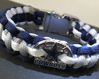 Football Team Paracord Bracelet, Braided Bracelets, Metal Buckle, Men and Women Sizes