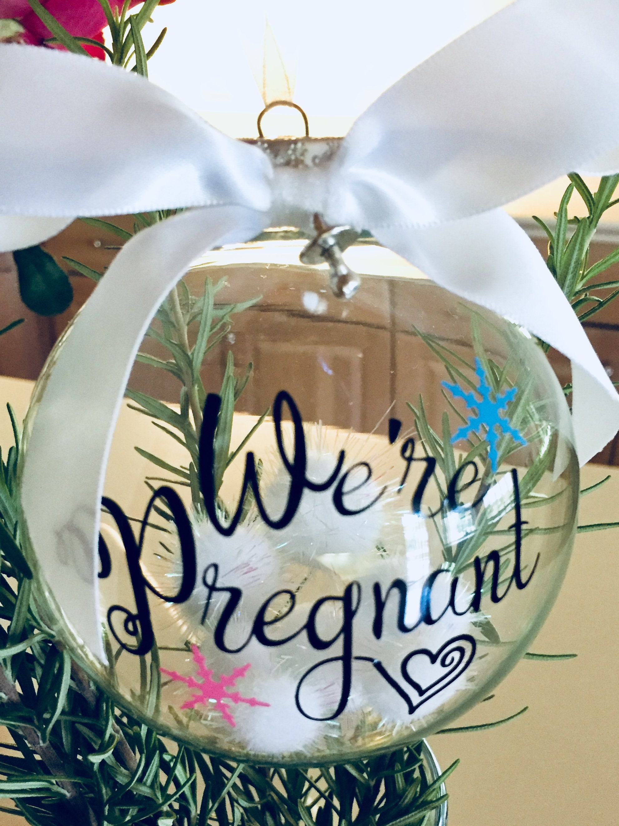 Pregnancy Announcement Ornament Etsy