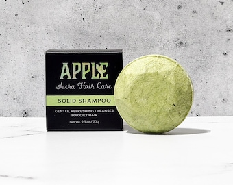 Apple Aura Fester Shampoo Bar für feines Haar, Haar mit geringer Dichte oder fettige Kopfhaut