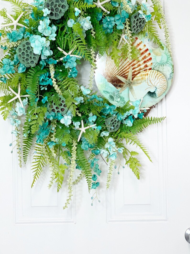 Beach Wreath Beach Decor Beach Wedding Wreath Tropical Etsy