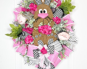 Easter Bunny Wreath, Spring Bunny Wreath, Bunny Butt Wreath, Spring Decor,  Easter Swag, Door Decor,