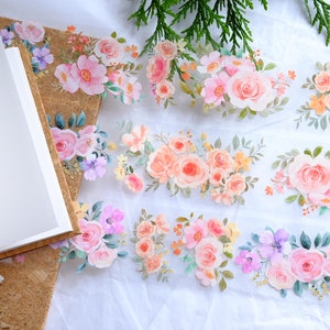 Sample 100cm Vintage Floral Corridor Pet tape from The Washi Tape Shop || vintage floral PET Tape for journalling, planning, gift wrapping
