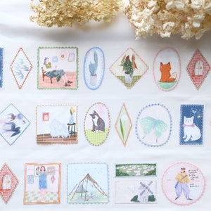 100 cm artistieke vintage retro PET-afplaktape van Leave it alone//ontworpen afplaktape, dagboek, cadeauverpakking, kaarten maken