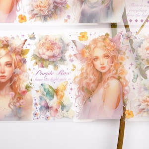 64cm Flower Fairy PET Tape Vintage Character Yanji Studio /masking tape for journaling/scrapbooking/birthday gifts