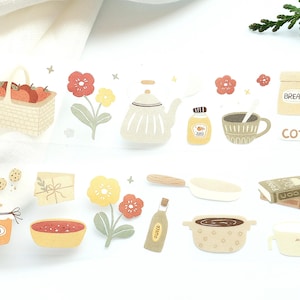 Nastro in PET per accessori da cucina da 100 cm di Yier Studio // campione di nastro per diario, scrapbooking, creazione di biglietti, pianificatore, confezioni regalo